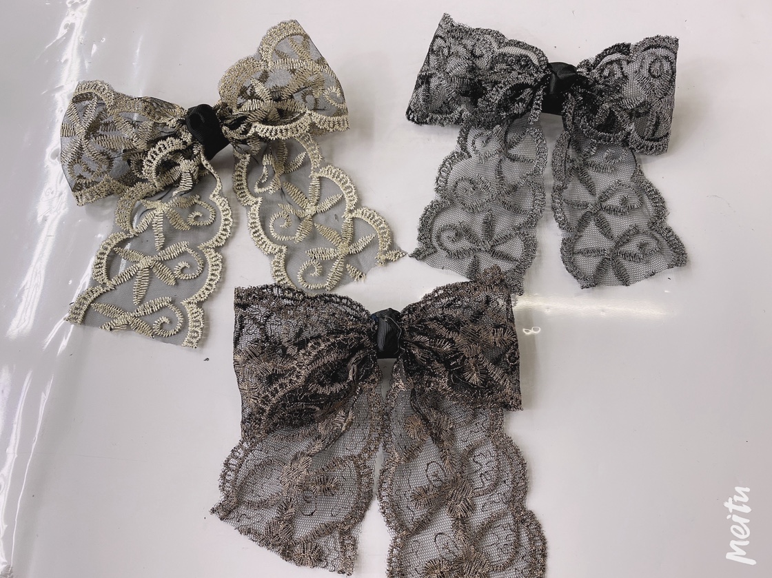 Korean Version Of The New Fashion Trend All Back Head Big Bow Tie Elastic Yellow Clip 10 Cm Clip Specification drawing
