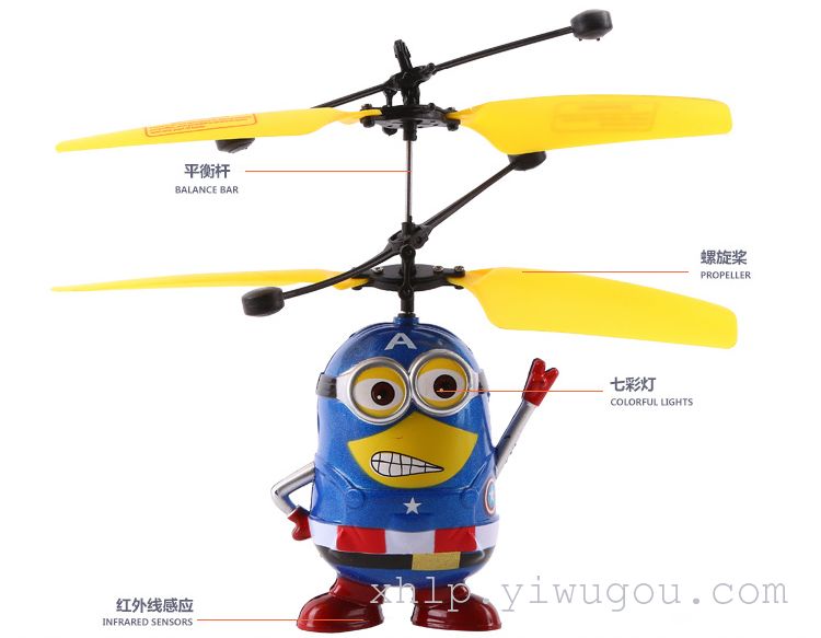 The best-selling Avengers American Soldier Levitating Fall-resistant Induction flying toy for kids