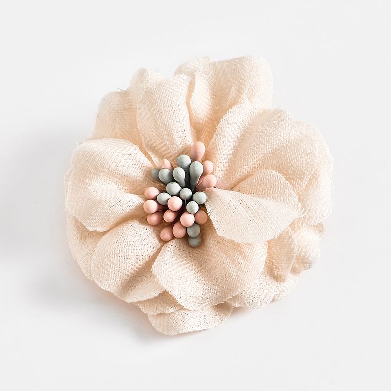 韩国布料diy手工发饰头饰品配件烫花珍珠包蕊花朵辅料胸针花朵厂详情图9