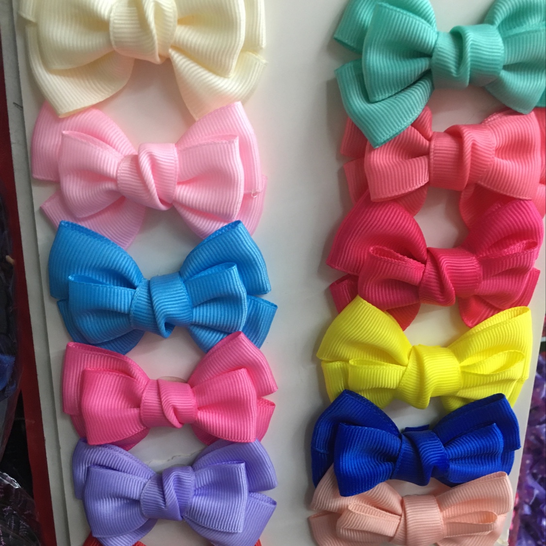[Adorable] Bow children little girl headwear baby cute Princess girls dress hair ribbed triplets 200 per pack thumbnail