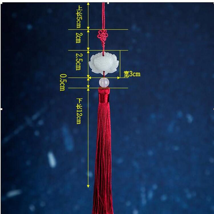 中国结莲花穗羽弈工艺车挂扇穗香包小中国结挂件配饰灯笼挂坠细节图