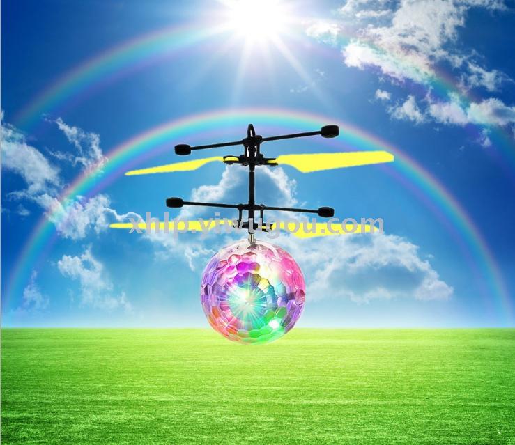Tik Tok Boom remote control crystal ball sensing aircraft suspension charging crash resistant aircraft luminous children's toy details Picture
