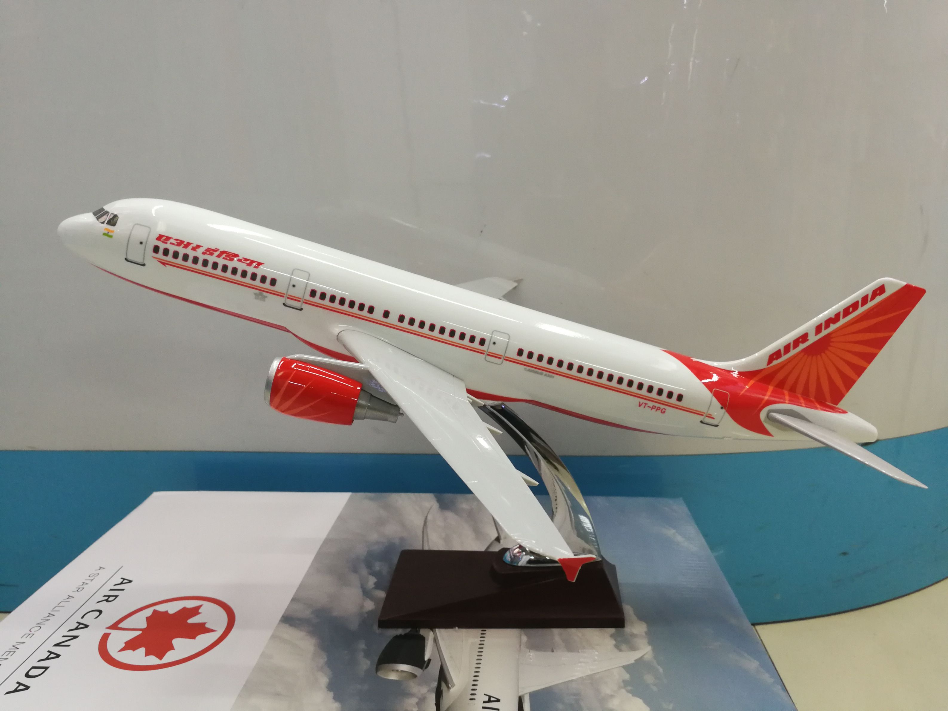 飞机模型（印度航空A320）合成树脂飞机模型  仿真飞机模型 ABS强化合成树脂 航空 模型 杨柳飞机 