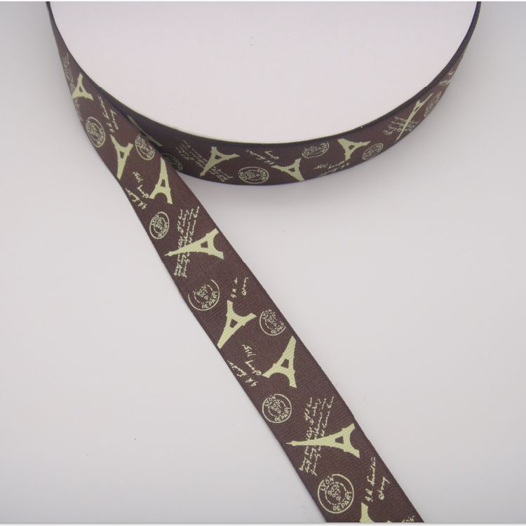 Polyester Belt, Ribbed Belt Printing Tower Pattern Manufacturers Direct Sales Item Picture