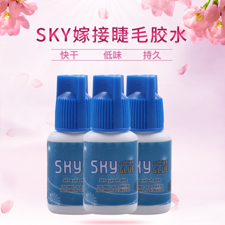 SKY Korean imported low-flavor false eyelash planting glue, 3-second quick-drying eyelash extension glue, special glue for beauty salons, long-lasting and firm glue, exclusively for foreign trade details Picture