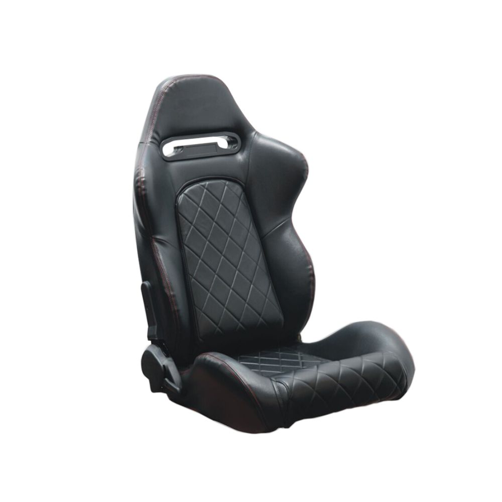 厂家直销汽车改装安全座椅 PVC通用单调双滑可调节赛车游戏座椅详情图1