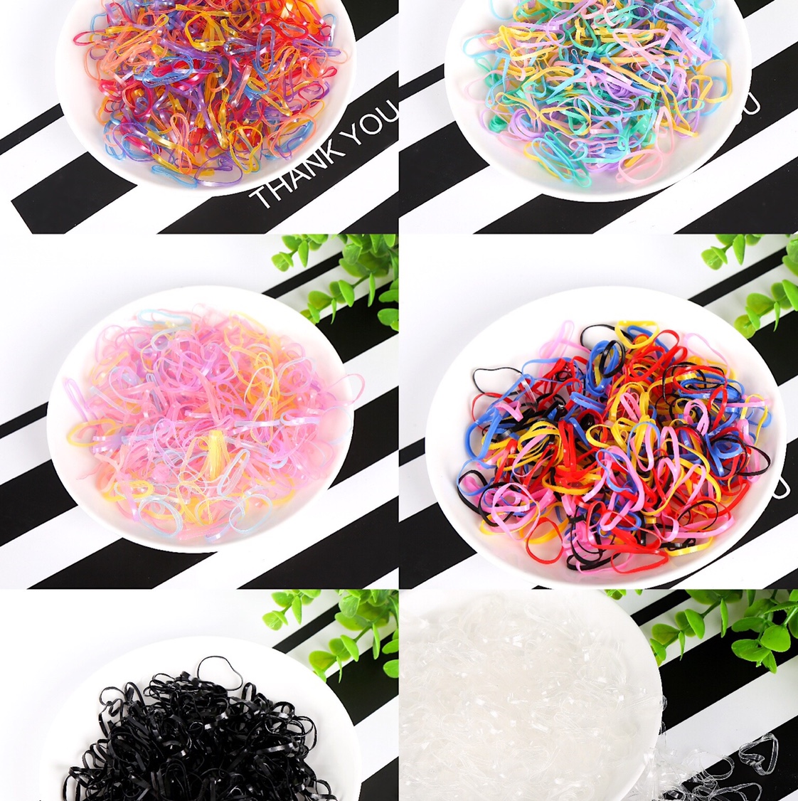 One kilogram of colored small rubber bands, 4024 standard, 8024 standard