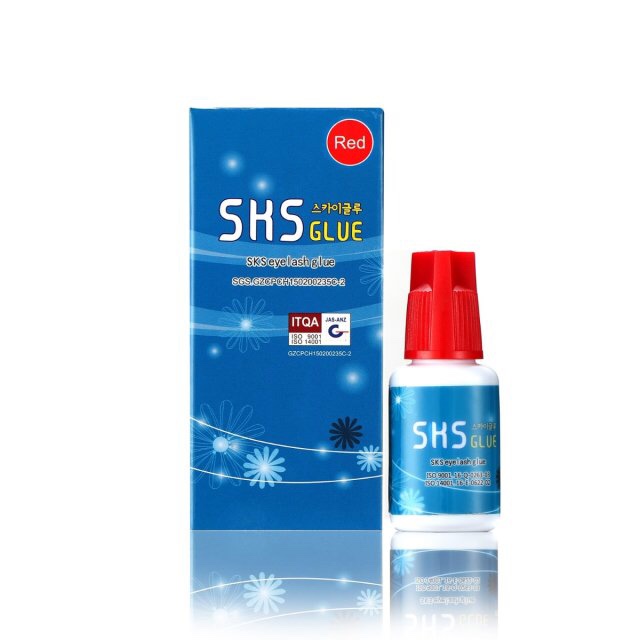 SKS blue box red cover tasteless grafting false eyelash glue planting false eyelashes special quick dry glue imported from Korea no stimulation glue eye-grafting eyelash glue plant soft glue thumbnail