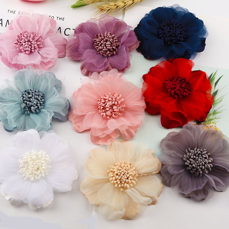 Origin supply of silk fabric simulation cloth flowers DIY accessories shoes accessories shoes beach shoes wholesale materials full figure