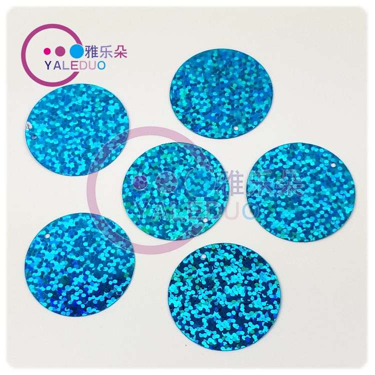 PVC30mm edge-hole flat round sequined earrings, diy handmade accessories, clothing, shoes, hats, bags, bracelets, pendants, materials and accessories details Picture
