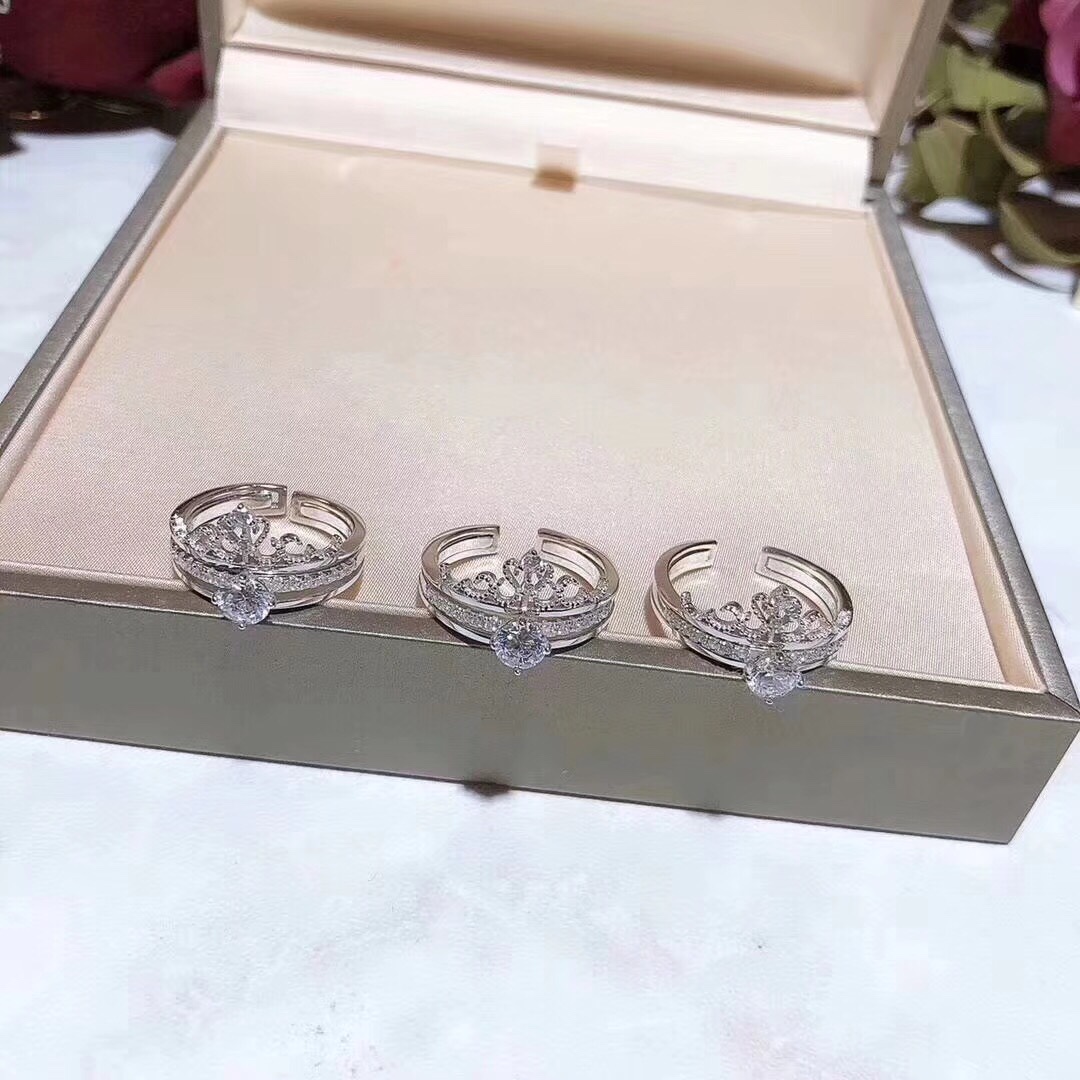 Crown ring opening design three-piece set ring thumbnail