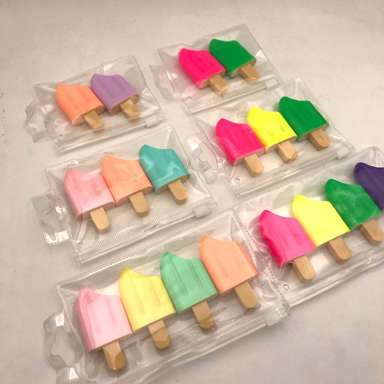 Mini Highlighter Popsicle style Highlighter Macaron color highlighter set