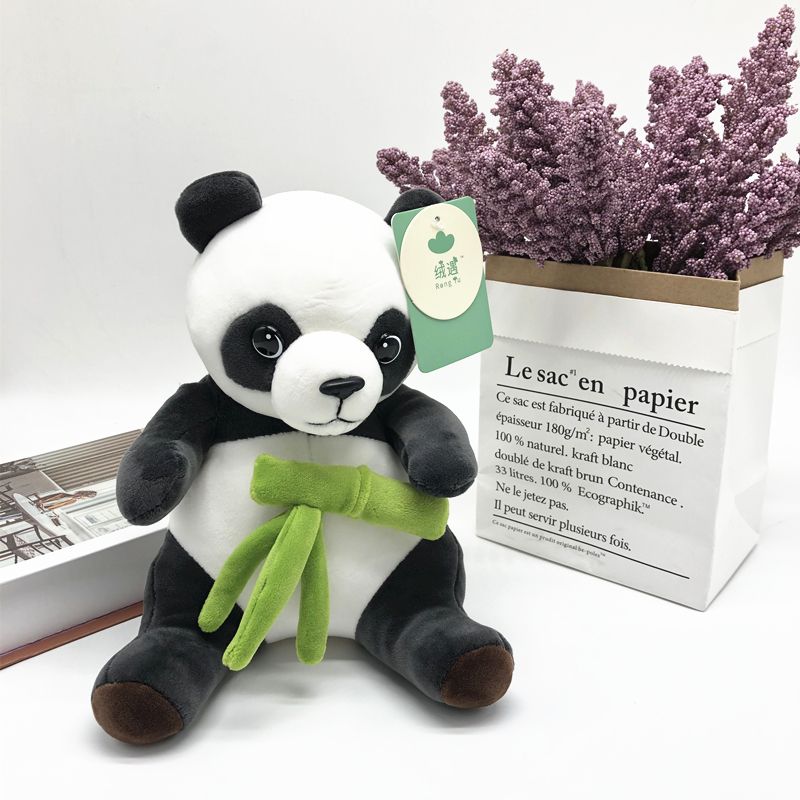 8 "Cuddle bamboo panda plush toy cuddle pillow doll Giant panda Figurine National Treasure Little panda doll claw machine doll