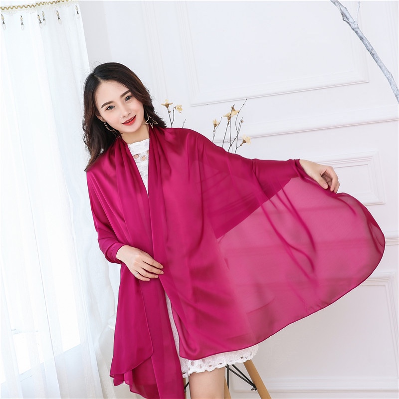 Rotaimei women's summer thin silk beach scarf, suitable for both spring and autumn, extra-large long mulberry silk scarf