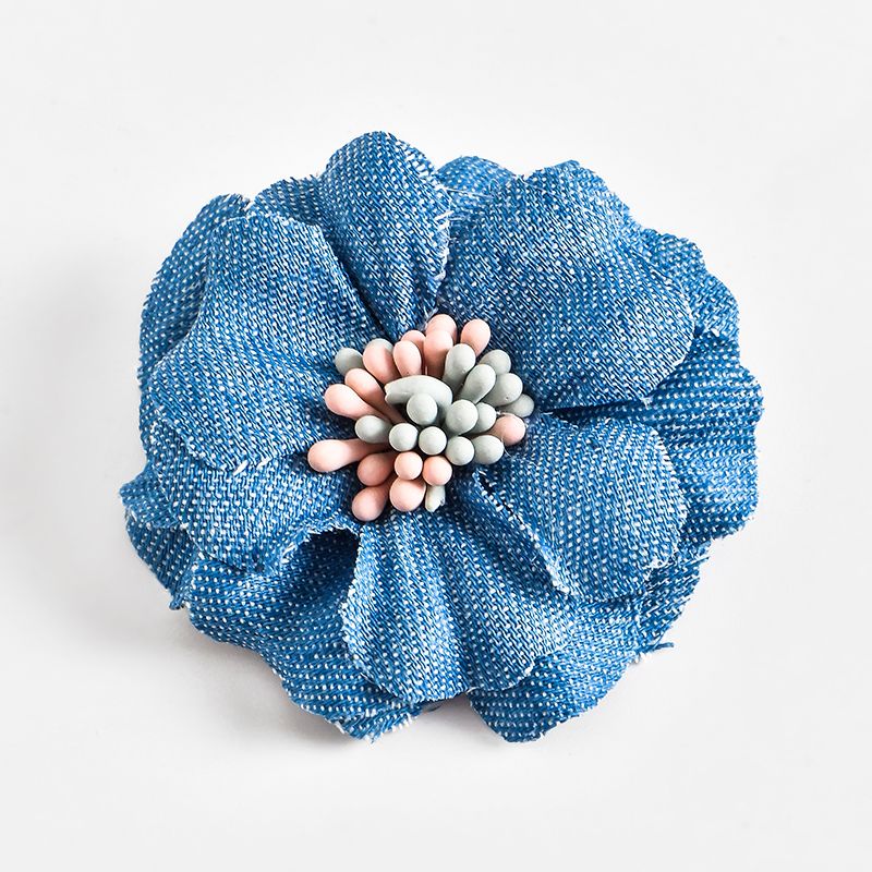 韩国布料diy手工发饰头饰品配件烫花珍珠包蕊花朵辅料胸针花朵厂详情图11