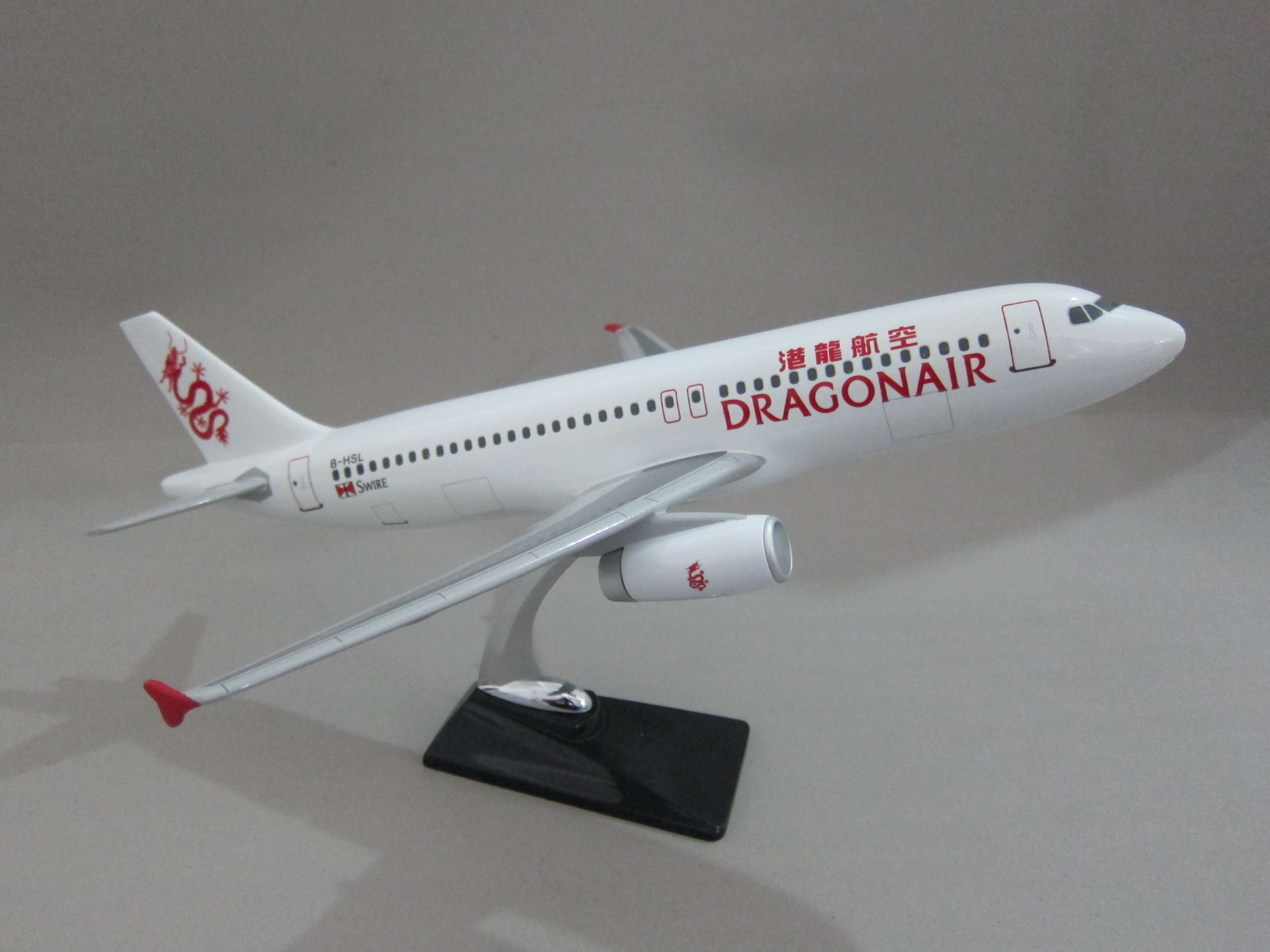 飞机模型（香港港龙航空A320）合成树脂飞机模型  仿真飞机模型产品图
