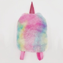 Baby color wool single corner plush backpack Children plush backpack Jinquan 0801 booth