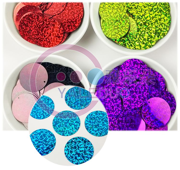 PVC30mm edge-hole flat round sequined earrings, diy handmade accessories, clothing, shoes, hats, bags, bracelets, pendants, materials and accessories detail image 4
