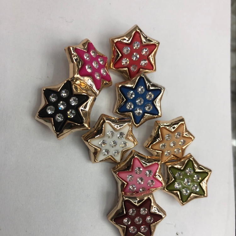 ABS钮扣6厂家直销热卖服装辅料 新款花型钻扣钮扣 合金水钻金属纽扣装饰扣