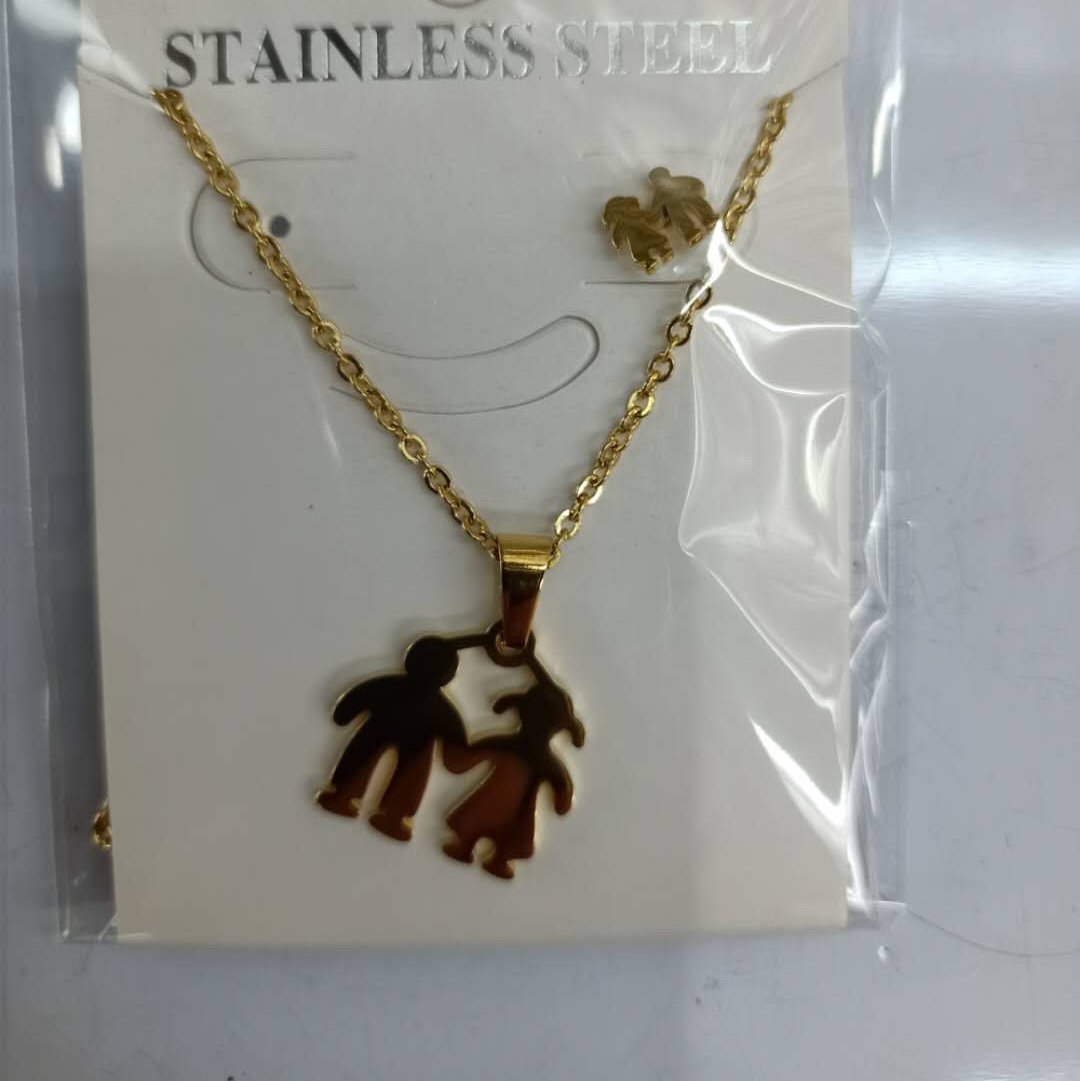 2020 Fashion Bestseller Stainless Steel Stud Necklace Set for Boys and Girls without Loops