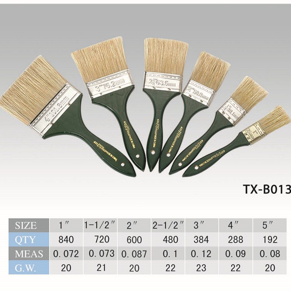 绿色木柄油漆刷 多种尺寸 厂家直销 质量保证 量大价优 欢迎选购