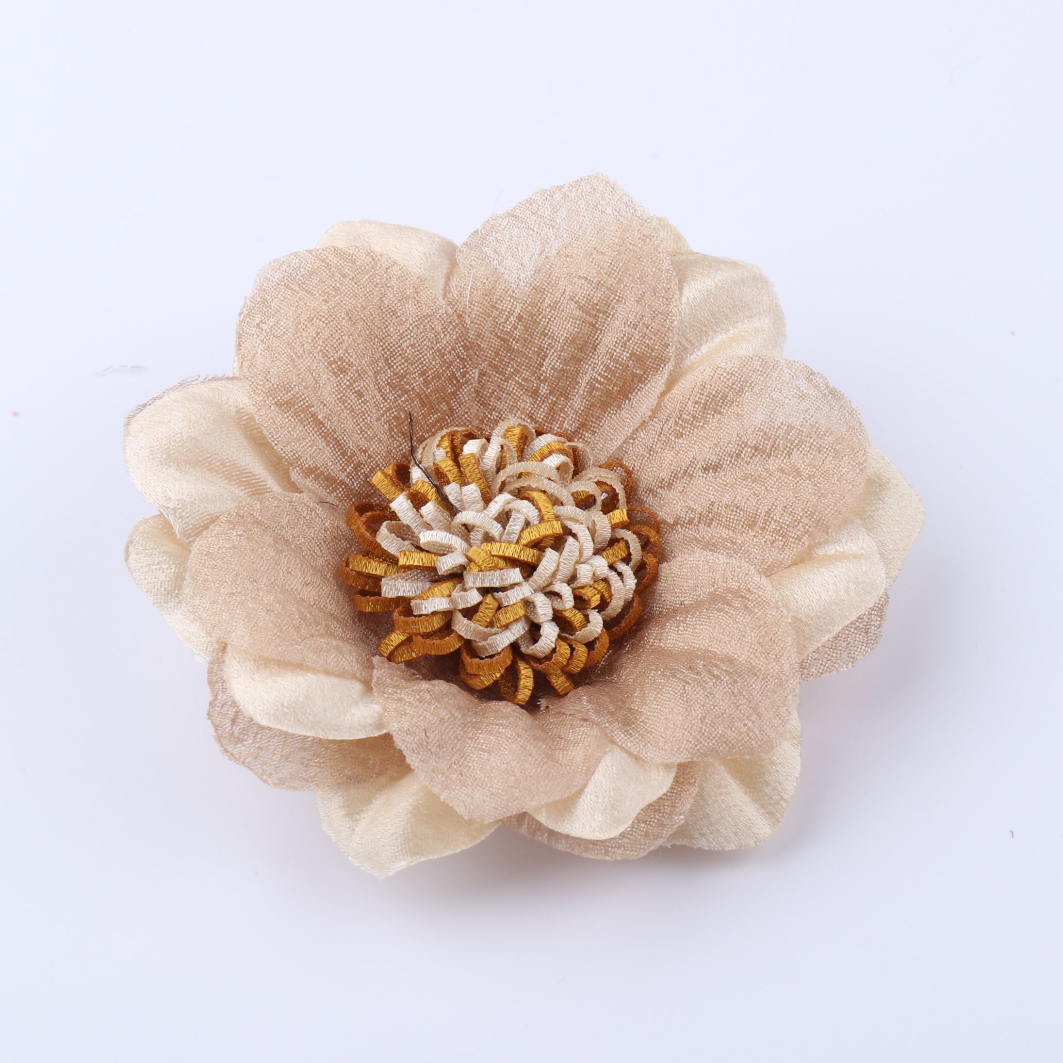 义乌布花厂家装饰发饰配件布艺花diy手工发夹胸针耳环布花朵现货详情图5