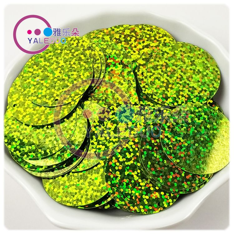 PVC30mm edge-hole flat round sequined earrings, diy handmade accessories, clothing, shoes, hats, bags, bracelets, pendants, materials and accessories Specification image