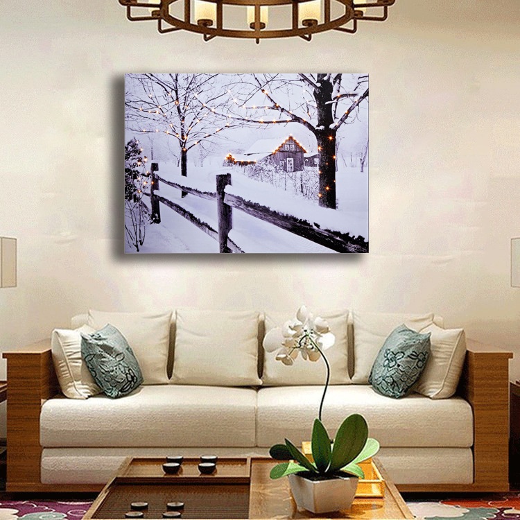 厂家直销创意款北欧卧室装饰画简约轻奢玄关晶瓷画定制油画批发产品图