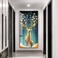 新款玄关装饰画客厅卧室挂画北欧沙发背景墙壁画麋鹿晶瓷画定制图