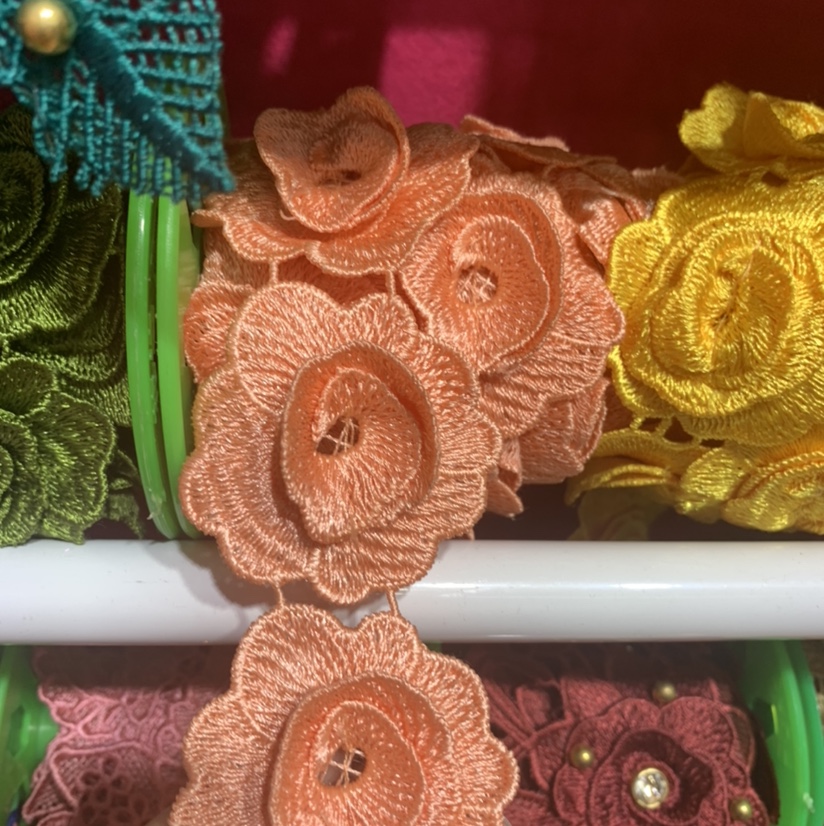 Water-soluble embroidered lace barcode Specification image