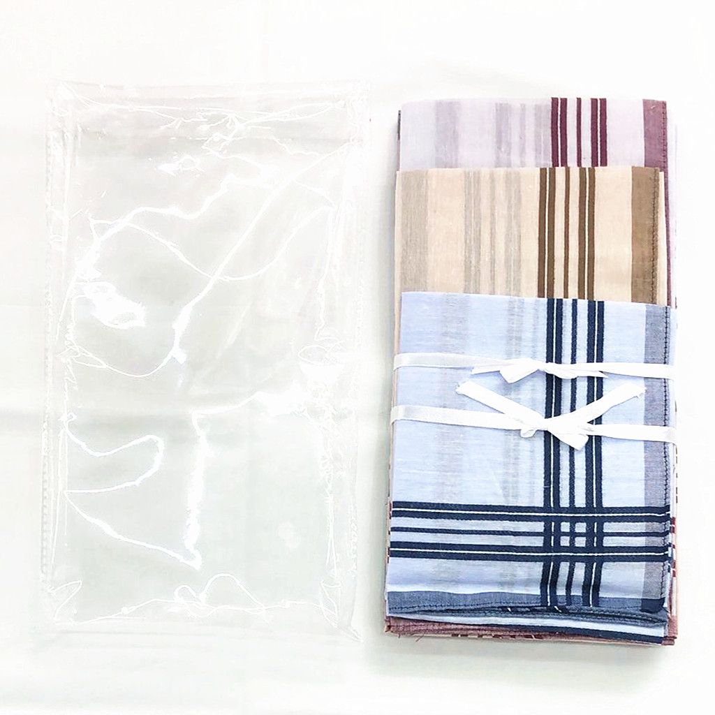38CM cotton men's handkerchief dark classic, soft sweat absorbent men's handkerchief thumbnail
