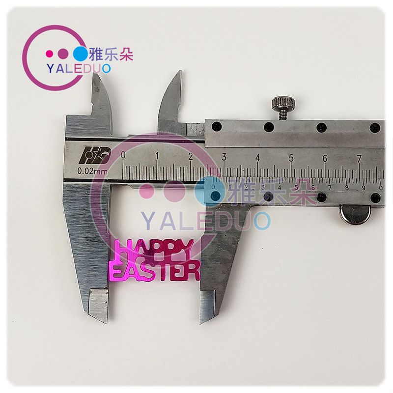 PVC26x12mm English Easter Holiday Happy Sequin HappyEaster Bead diy jewelry material accessories details Picture