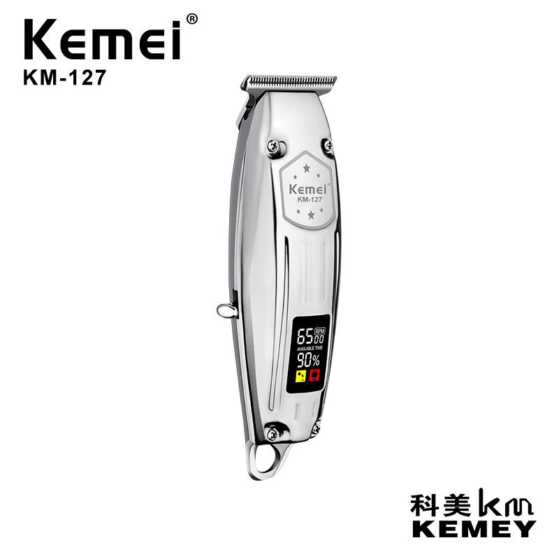 KM-127 metal body LCD display professional hair clipper