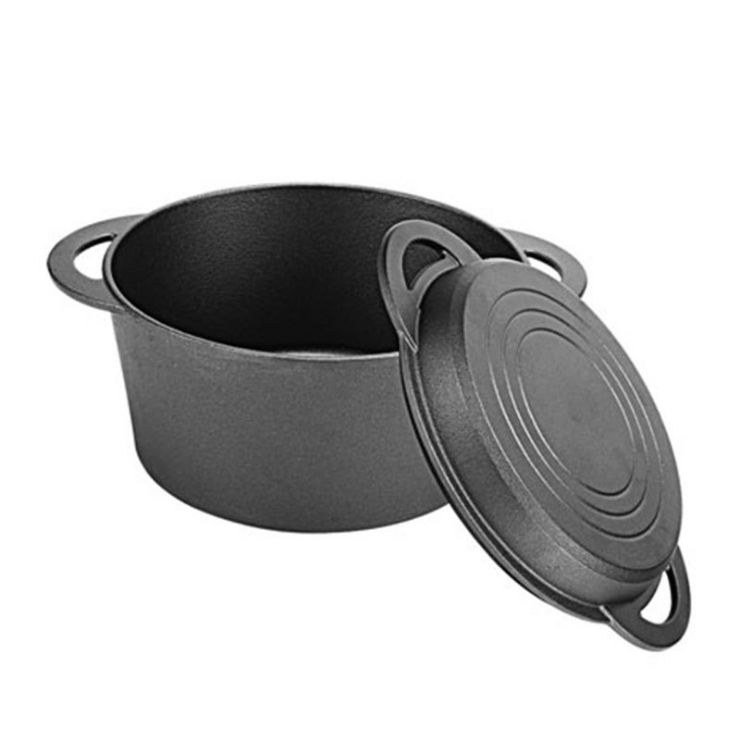 Double ear cast iron soup pot household soup pot uncoated thickened pig iron stew pot stew pot thumbnail