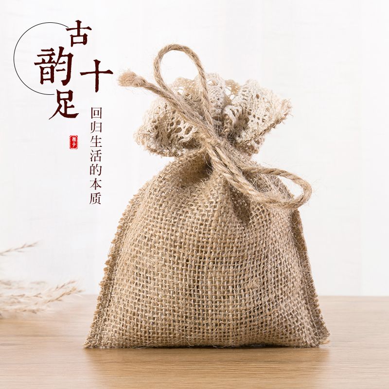 Creative jute lace cloth bag small jewelry bag jewelry bag new sachets empty bags manufacturers direct selling items storage bags