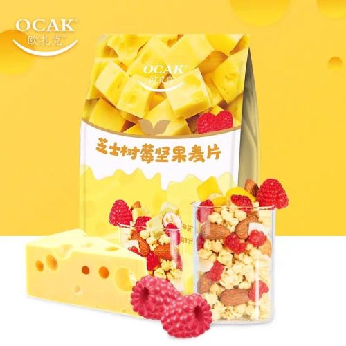 欧扎克轻食芝士树莓脆麦片