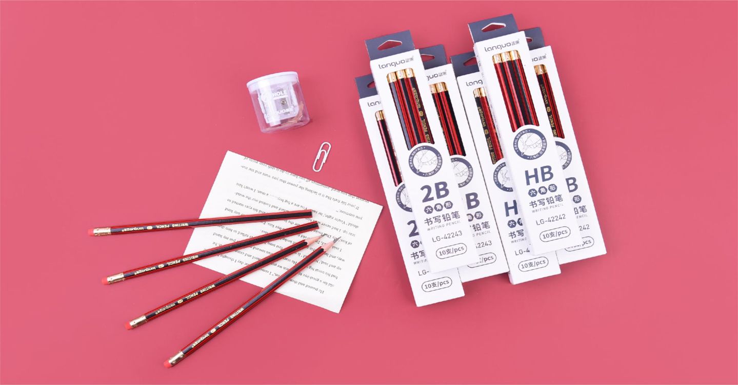 Yiwu Selection foundation red rod 2B pencil /28708