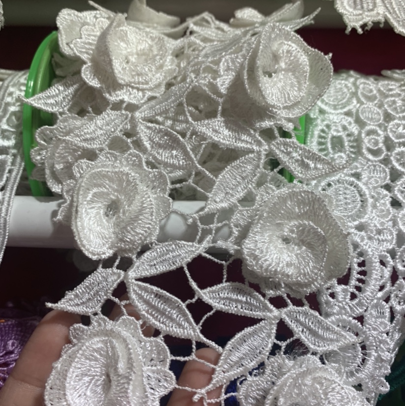 Water Soluble 3D Stereoscopic Lace Embroidery Lace Barcode Specification drawing