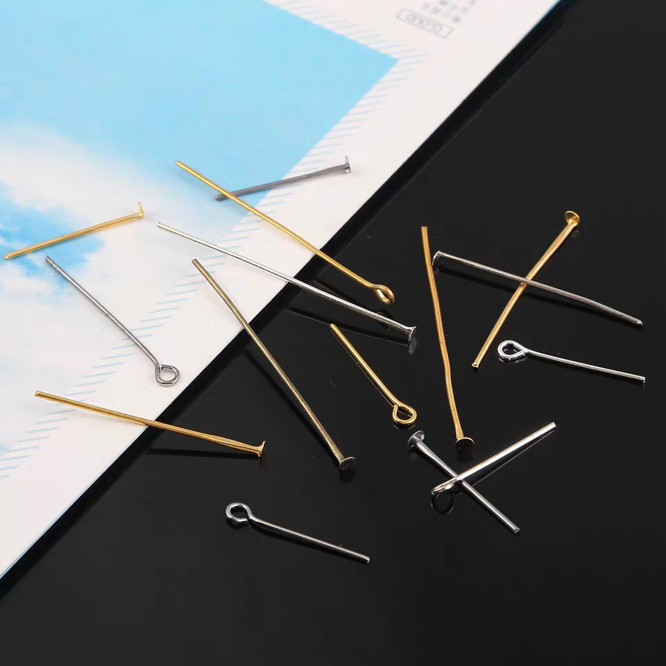Nine - character needle T - needle DIY jewelry accessories A package of iron bent beads 1kg size 16mm-70mm, various colors thumbnail