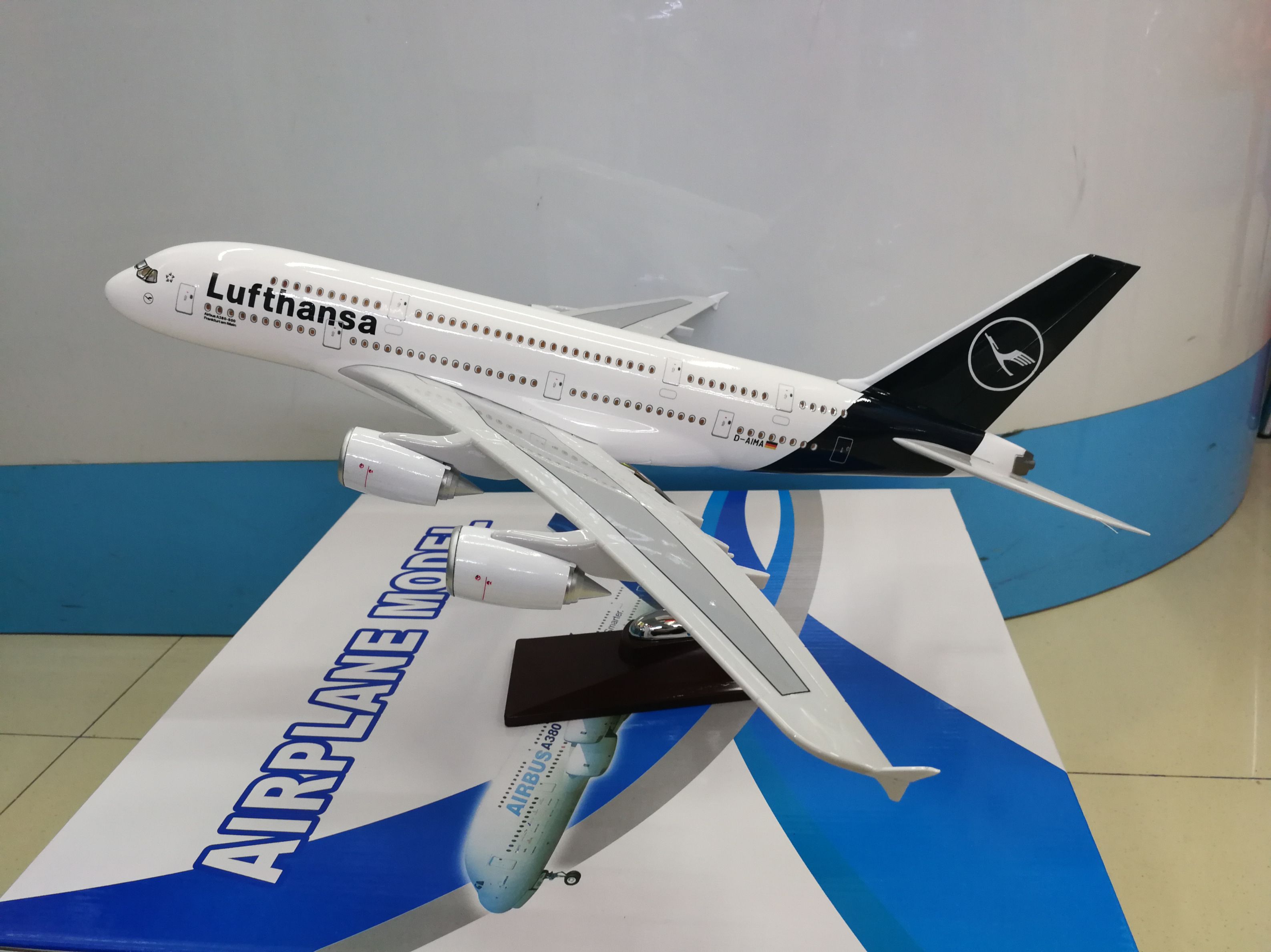 飞机模型（德国汉莎航空A380飞机）仿真飞机 合成树脂飞机模型详情图1
