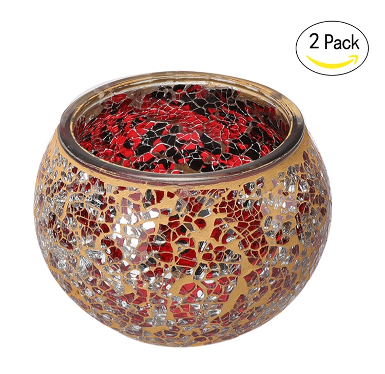 Turkish-style candlesticks, cracked glass candlesticks Specification image