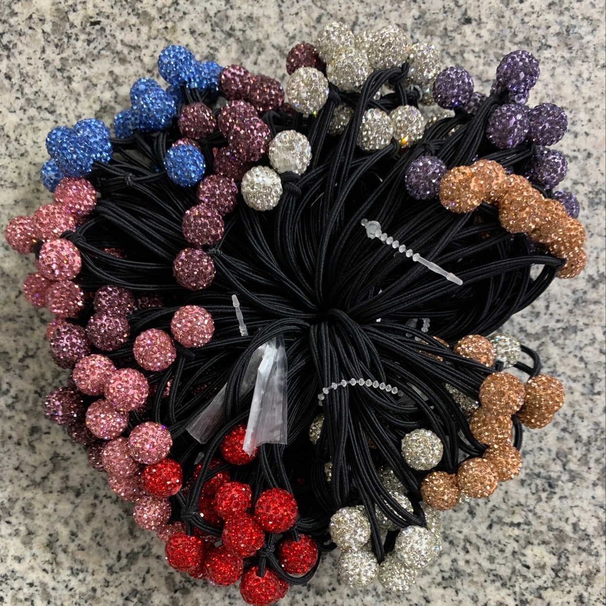 Korean Version Of Fashion Women's Headband Female Rubber Band Hair Temperament Headwear High Elastic Adult Autumn And Winter Hair Rope Hair Accessories Leisure Rubber Band Solid Color Small Rabbit Hair Band Chenhui Jewelry 054 Specification drawing
