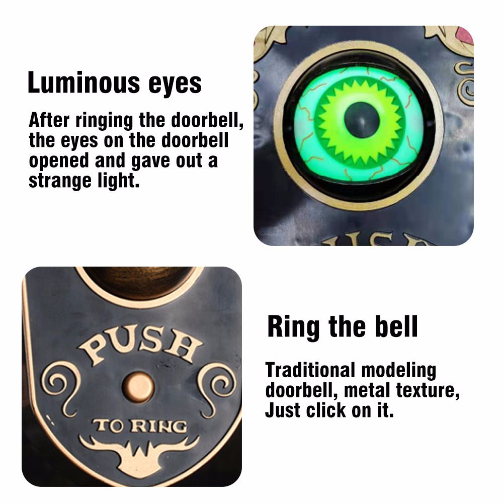 Cross Border Amazon Aliexpress Ebay Selling Manufacturers Supply Halloween Skeleton Elf Spoof One-Eyed Doorbell Item Picture