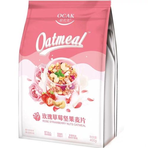欧扎克玫瑰草莓麦片