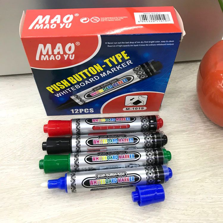 按压式大容量白板笔M-1019 MAOMAOYUPUSH BUTTON-TYPE