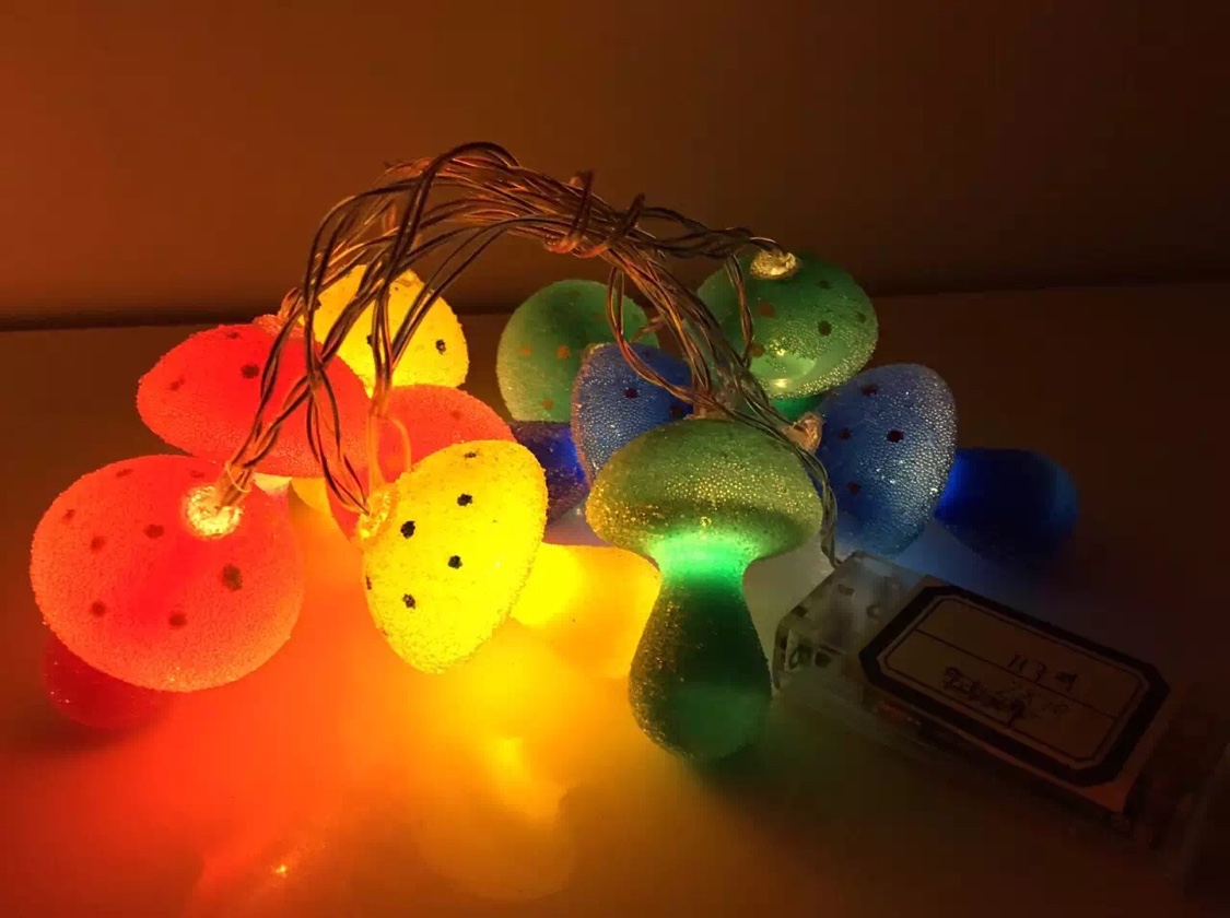 10头 电池盒 2米  彩蘑菇11图