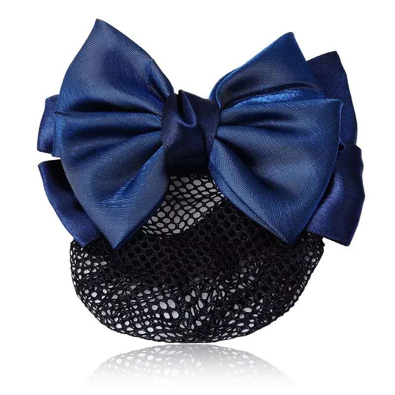 Vintage color changing professional head net pocket net hotel bank stewardess work hair net clip accessories thumbnail