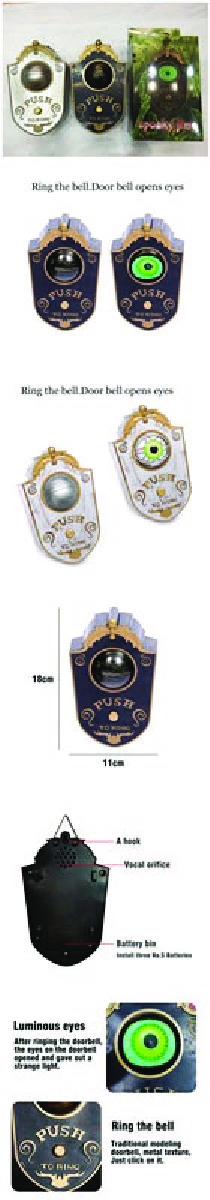 Cross Border Amazon Aliexpress Ebay Selling Manufacturers Supply Halloween Skeleton Elf Spoof One-Eyed Doorbell undefined
