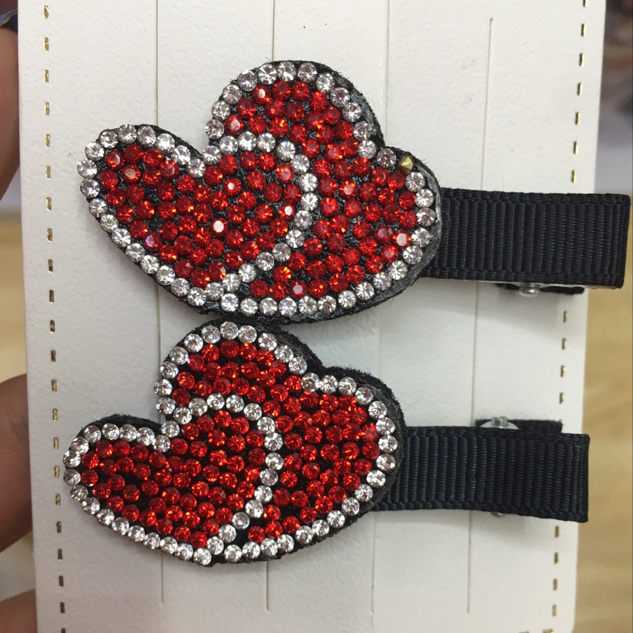 Double hearts has ️ head hairpin thumbnail