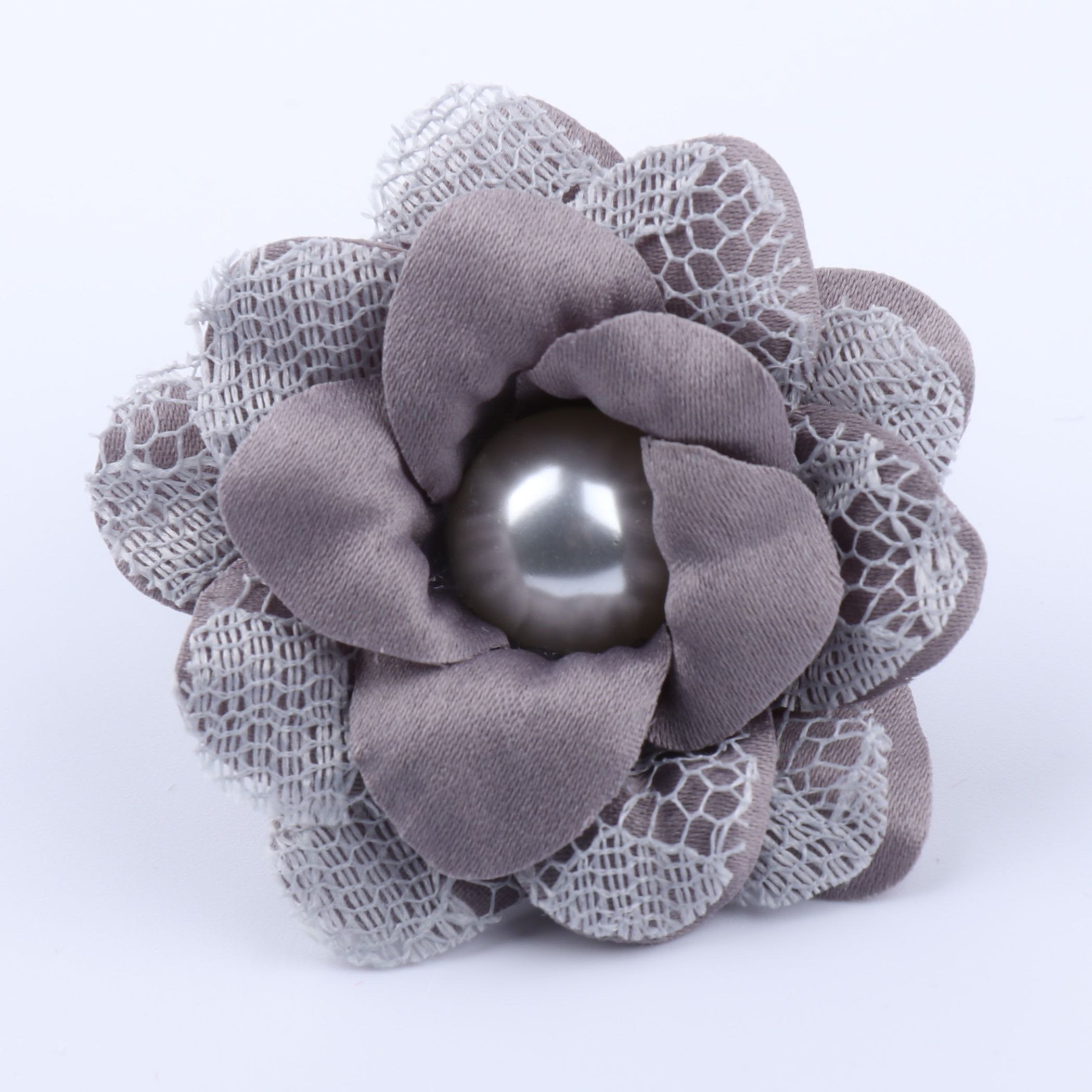 义乌布花厂家双色三层手工麻布花朵服饰圣诞派对婚庆新款装饰花详情图5